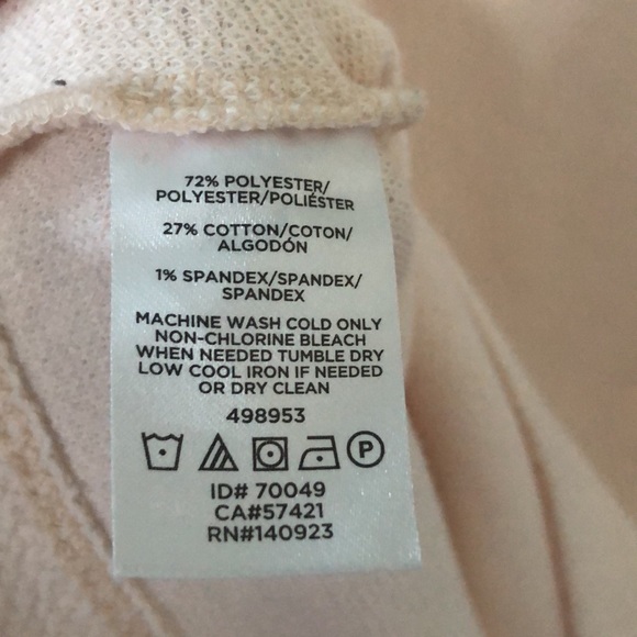 LOFT Crepe Knit Puff Sleeve top in Blush - Picture 6 of 6